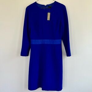 J.Crew Women's Royal Blue Wool Sheath Dress Size 4 | NWT | Classic Workwear